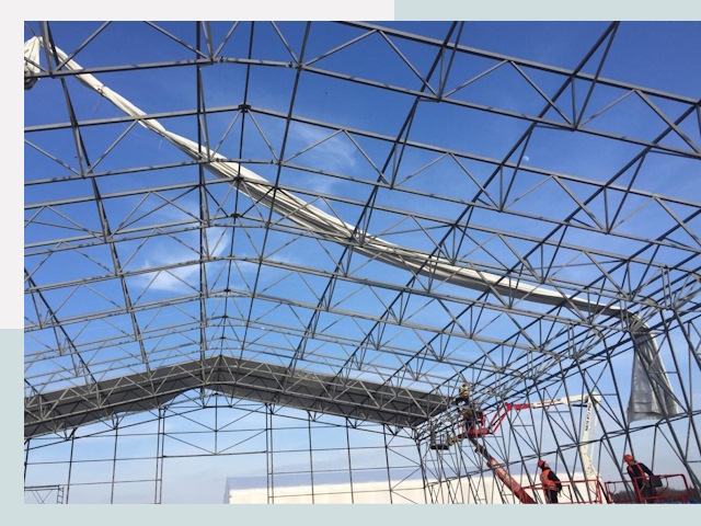 Шатровые ангары от 656 руб. в Южноуральске и Челябинской области