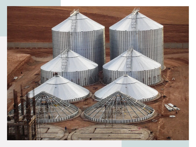 Строительство зерновых силосов в Южноуральске