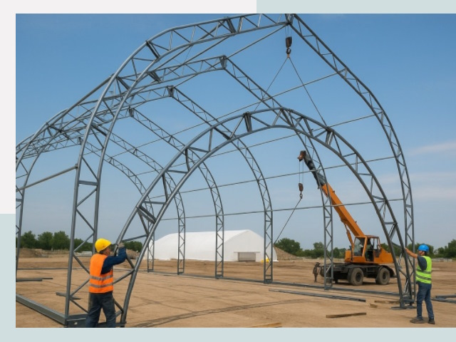 Монтаж ангаров в Южноуральске от 656 руб. - Надежно и быстро